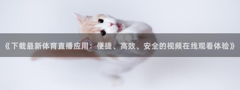 足球直播乐球体育：《下载最新体育直播应用：便捷、高效、安全的视频在线观看体验》